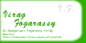 virag fogarassy business card